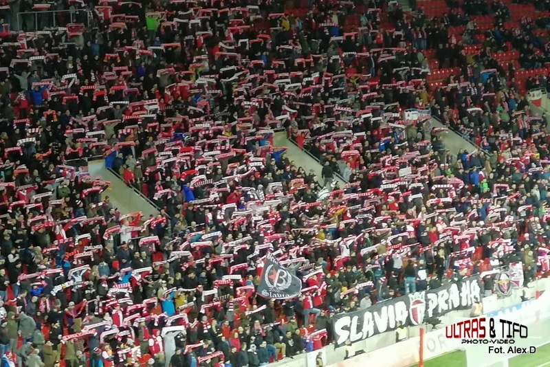 Slavia Prague Ultras in the Stands Editorial Photography - Image