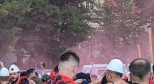 D: Albania fans in Dusseldorf. 2024-06-24